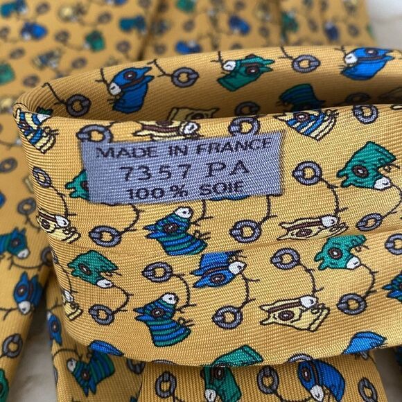 Authentic Hermes Multicolour 100% Silk Horse Equestrian Motif - Picture 7 of 8